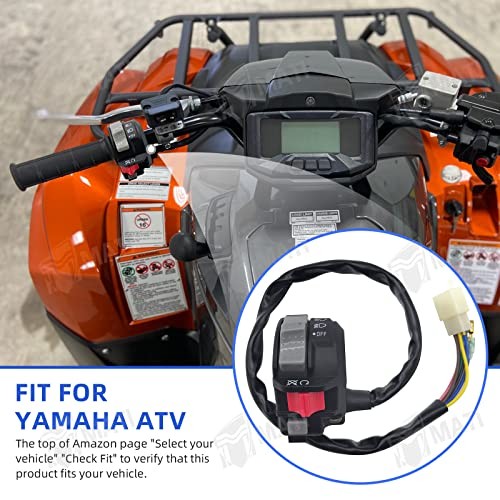 Left Handlebar Control Engine Start Run Off Headlight Switch for Yamaha ATV