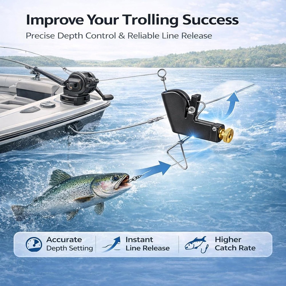 Downrigger Release 107 for Trolling Fishing for Chamberlain Downrigger System