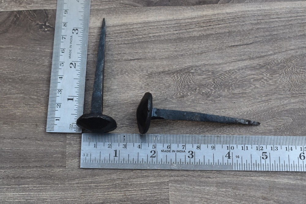 10 Pcs Hand forged iron blacksmith Nails vintage Solid Rustic Door Gate Nails