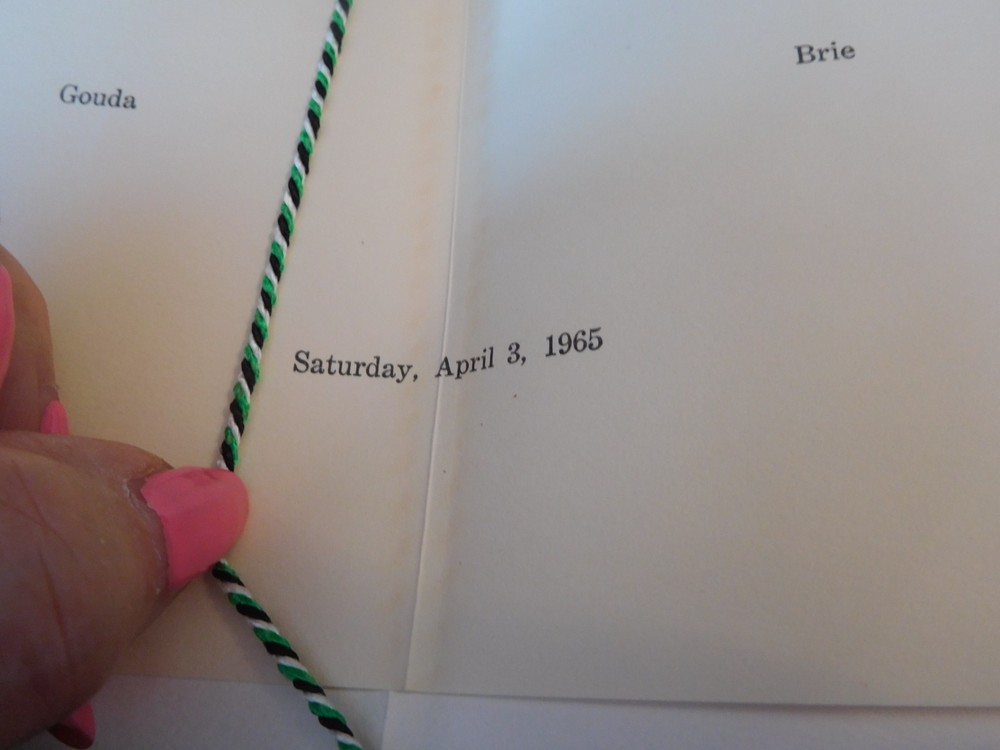Grace Line dinner menu-April 3, 1965