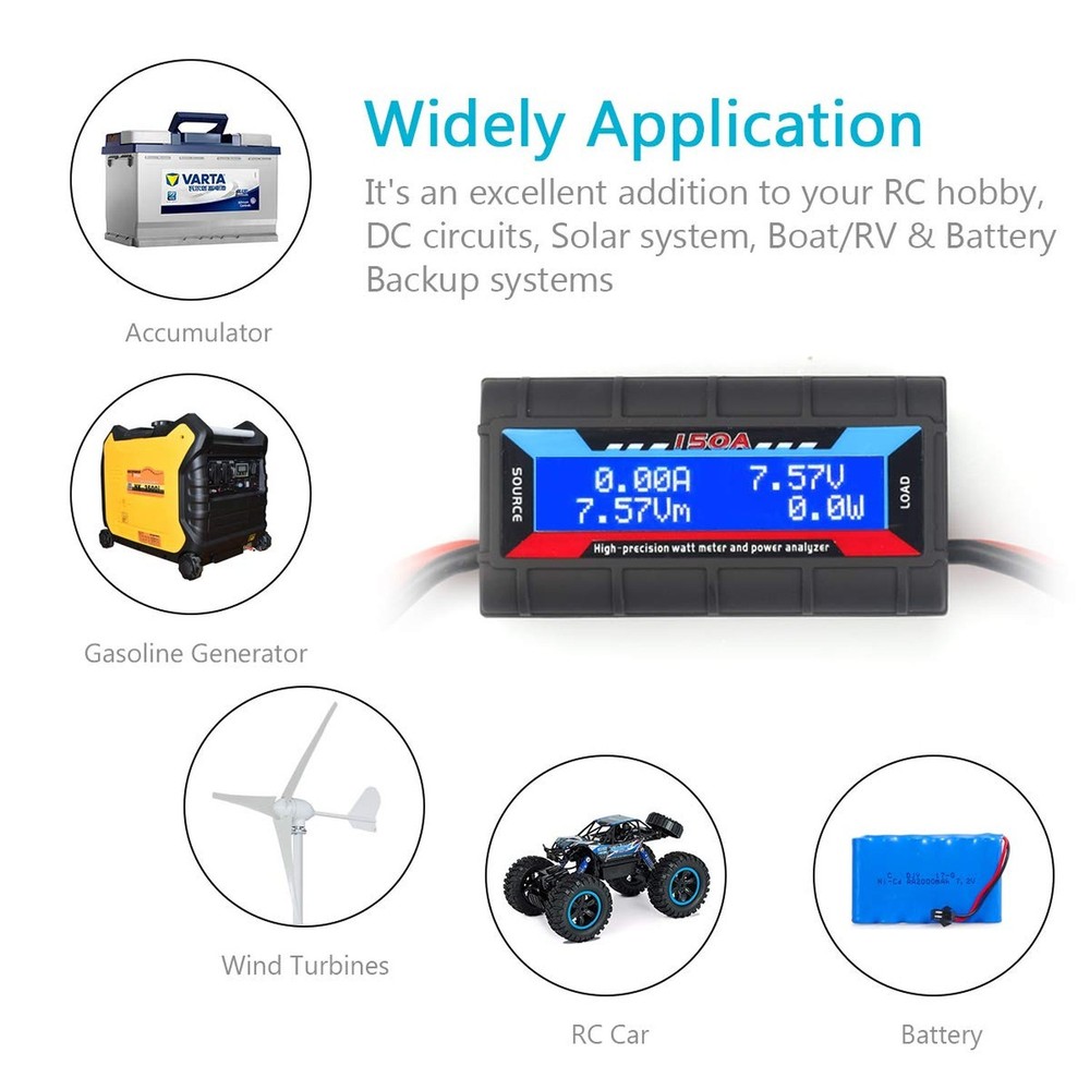 150A High Precision Power Analyzer Multi Meter for Measuring Power Watt (W) V...