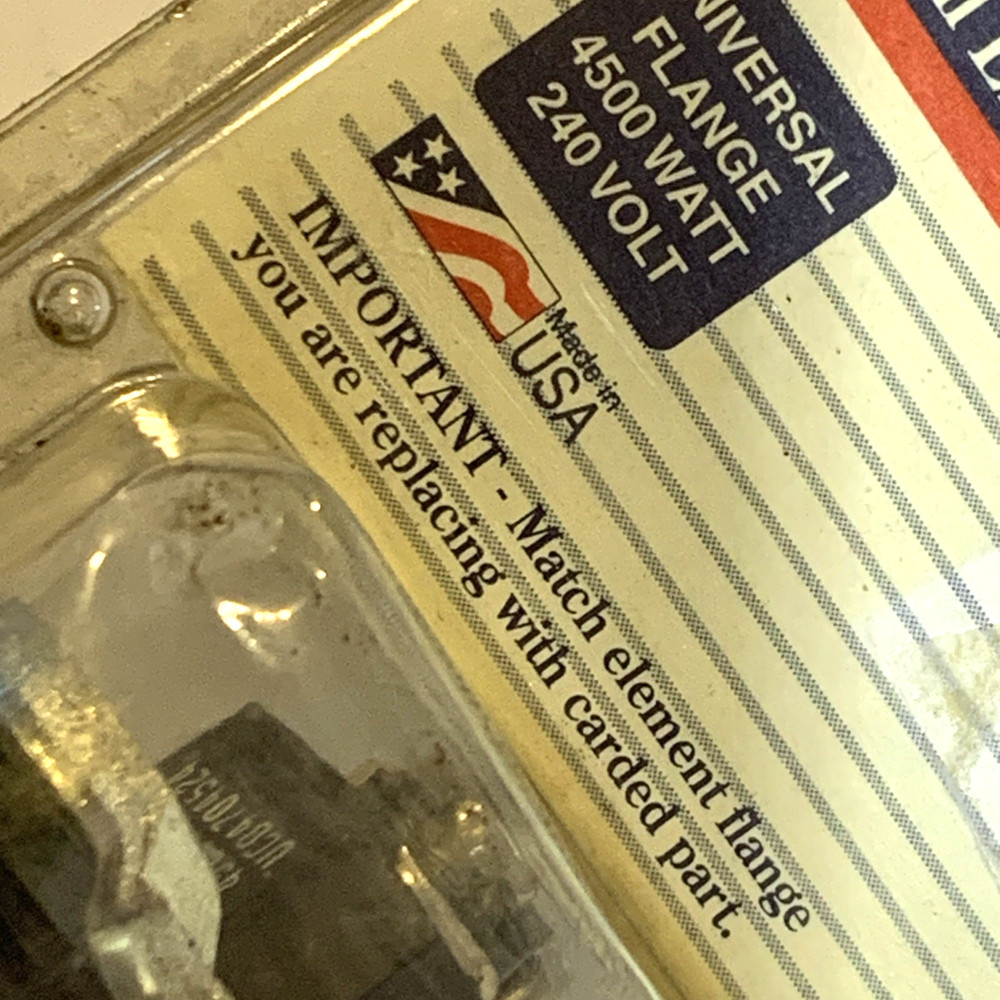 NEW True Value Low Watt Density Heating Element For All Heater Universal Flange