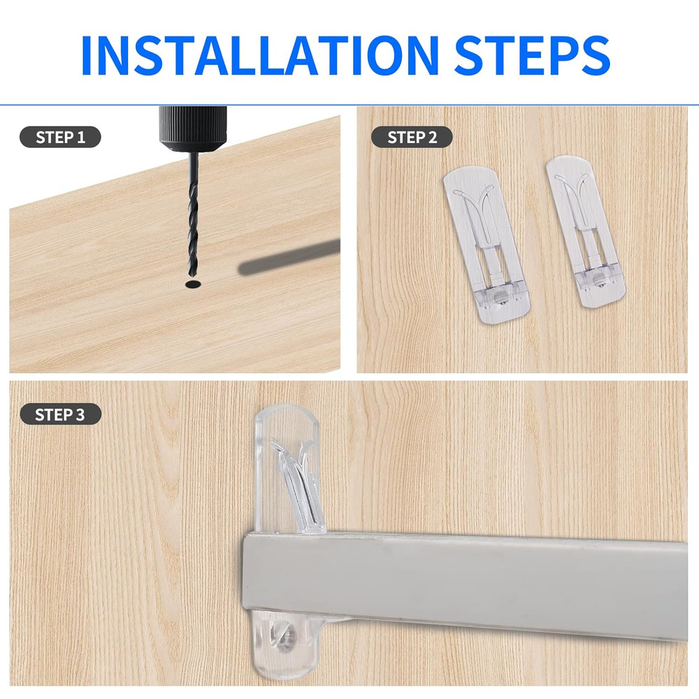 36 Pcs Plastic Locking Shelf Pins, Cabinet Shelf Clips Locking Shelf Support Peg