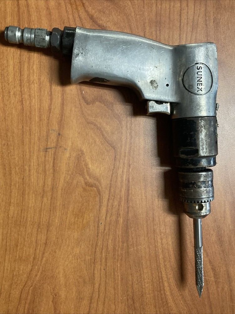 Sunex SX223 3/8" Reversible Air Drill w/ Geared Chuck & Drill Bit
