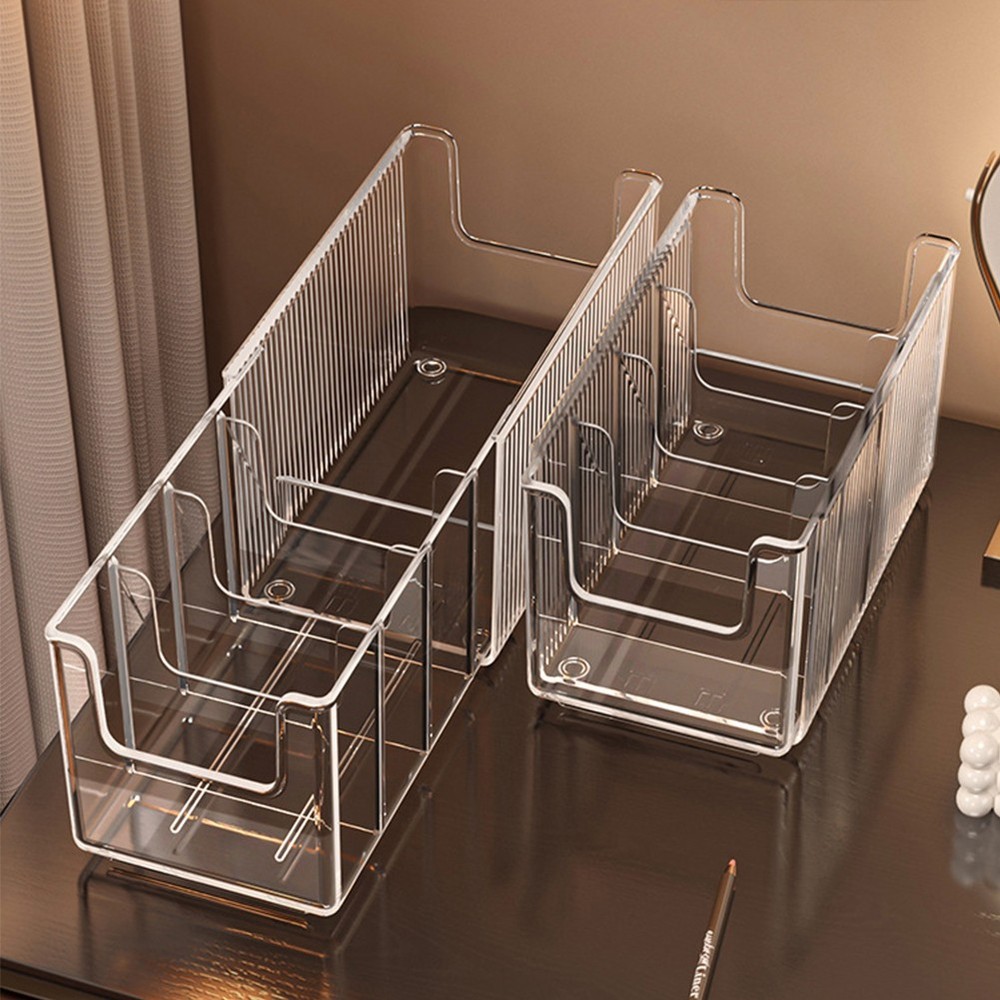 Acrylic Belt & Tie Organizer Multi-Compartment Clear Display Case Storage Holder