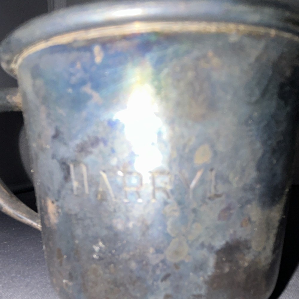Bell & Co Silverplate Cup Engraved Harry Antique