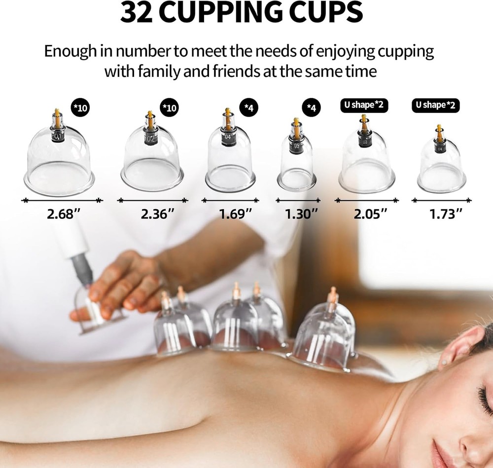 32 Cup Cupping Massage Set with Manual Pump