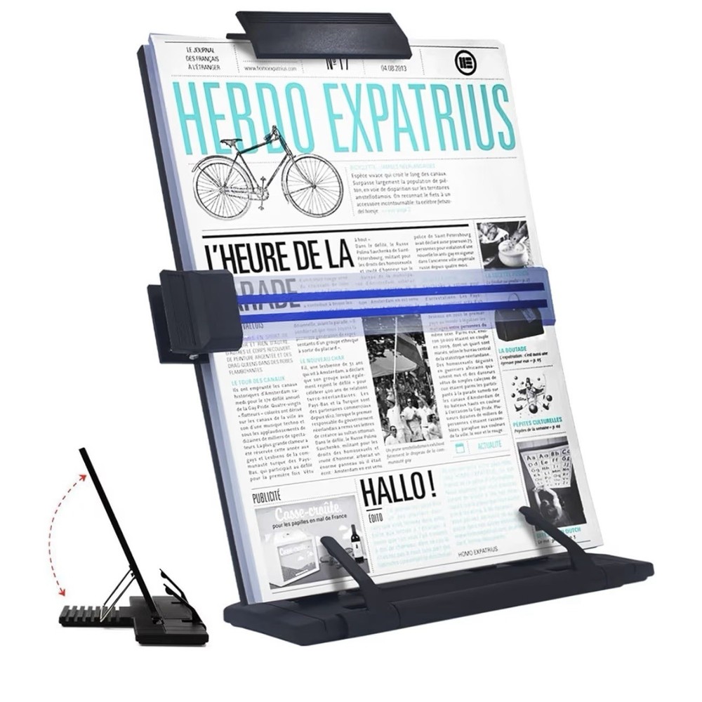 Desktop Document Holder Stand Metal Adjustable 7 Positions Office Reading