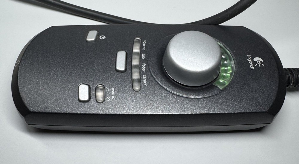 Logitech Z-5300 THX 5.1 Speaker Volume Control Pod Wired Remote Controller Only