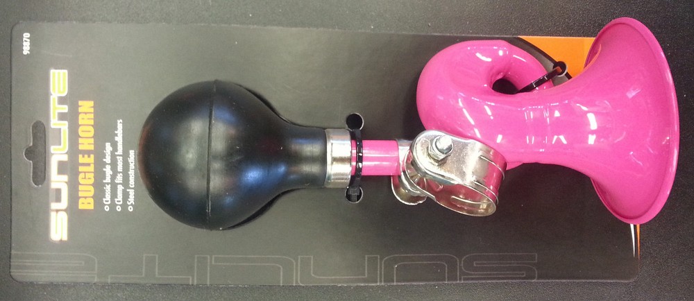 Sunlite Metal Bicycle Bugle Horn-Pink
