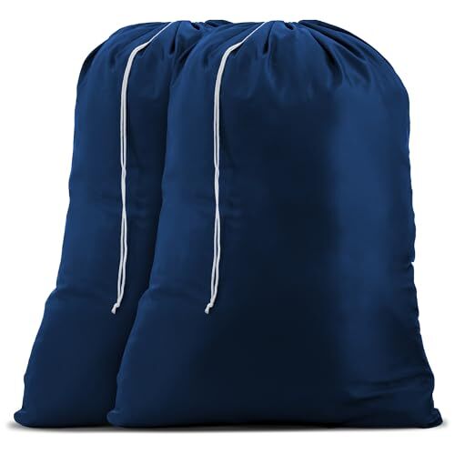 Handy Laundry Nylon Bag - Locking Drawstring Closure and  Assorted Colors