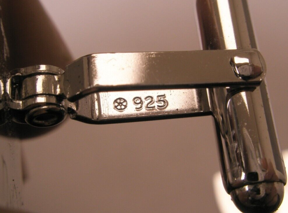 MVA Monogram STERLING SILVER Initial Letter Vintage Cuff Links