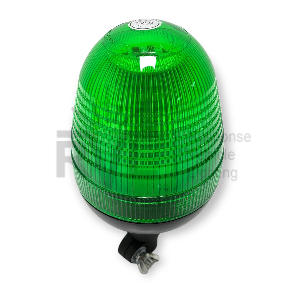 Flashing Green LED Beacon Flexible DIN Pole Mount Digger Seatbelt Warning Light