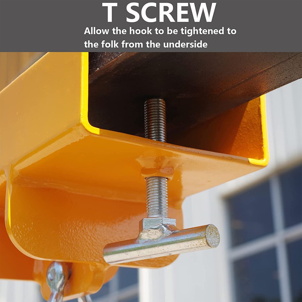 Forklift Lifting Hook Attachment 2200lbs Capacity Single Mobile Forklift Crane
