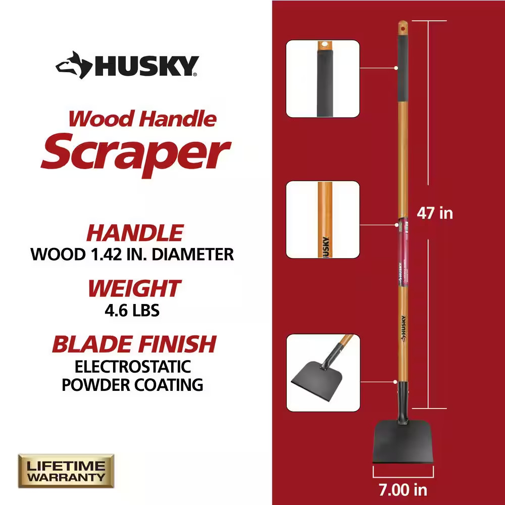 47 In. Carbon Steel Blade Ice Scraper