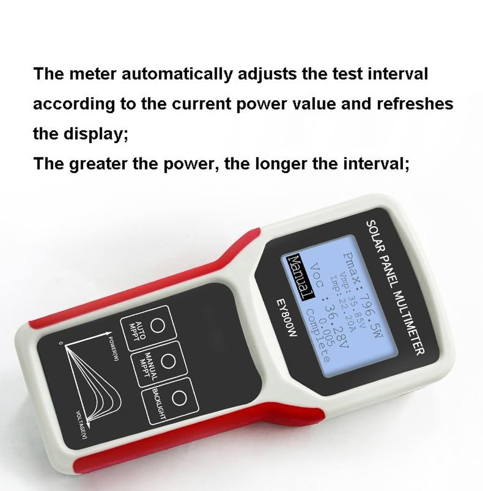 Solar Panel Tester/EY800W Solar Panel Meter/PV Testing Instrument Ultra Open ...
