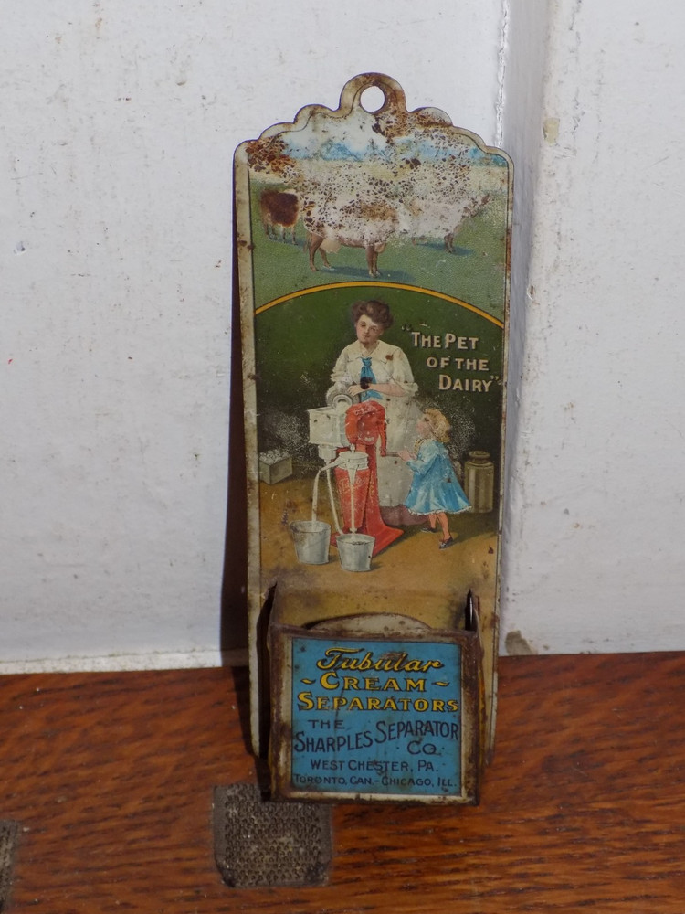 Vintage The Sharples Separator Tin Match Safe