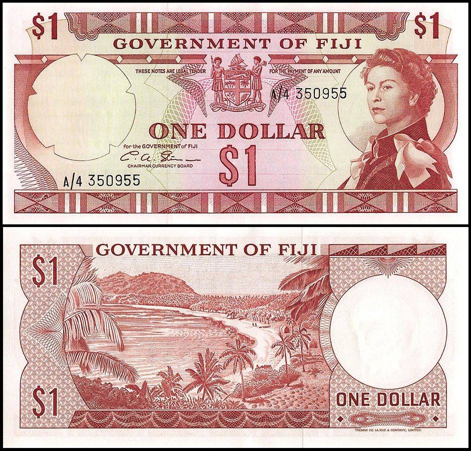 Fiji 1 Dollar, 1971 ND, P-65b, UNC