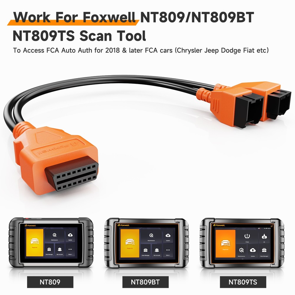 Foxwell Chrysler 12+8 Pin Cable Universal Adapter OBD2 Diagnostic Connector