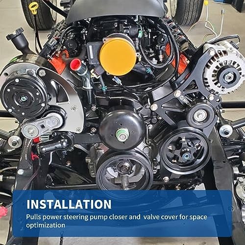 for R4 AC Compressor Bracket Compatible with Chevy LS Engines LS1 LS2 LS3 LS6