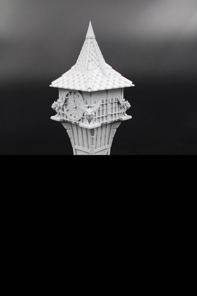 Tabletop Terrain Clock Tower Wargame Skirmish 28mm