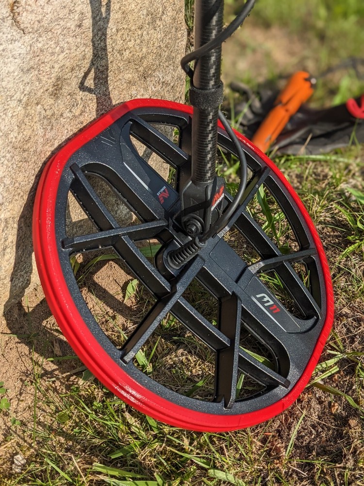 Minelab Manticore 11" Coil Bumper-Completely Contoured Rubber Guard. ~ Red ~