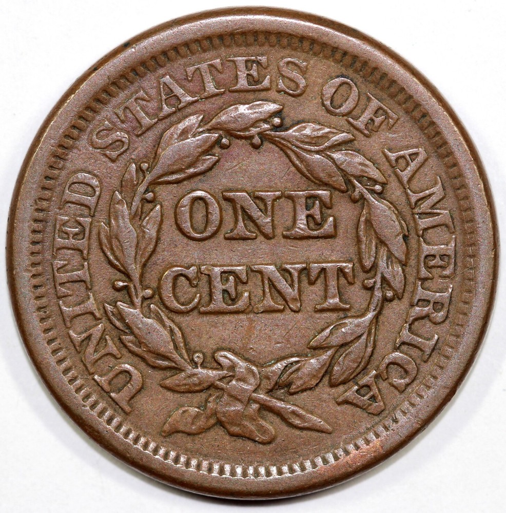 1856 1c Braided Hair Large Cent