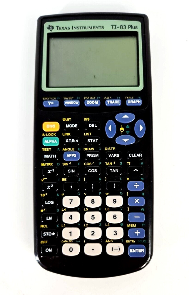 Texas Instruments Ti-83 Plus Graphing Calculator Includes Slide Cover