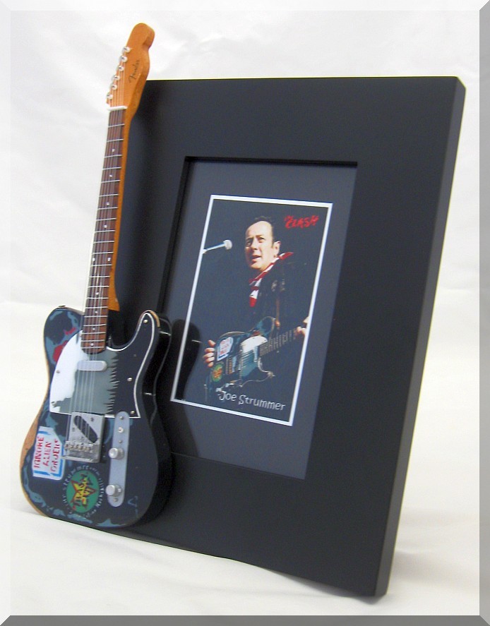 JOE STRUMMER Miniature Guitar Frame The CLASH