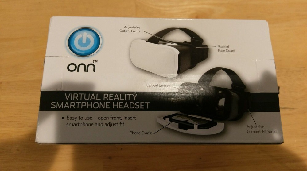ONN Virtual Reality SmartPhone Headset - white