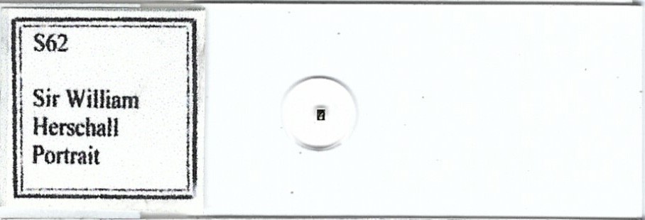 Sir William Herschall Portrait Microphotograph Microscope Slide