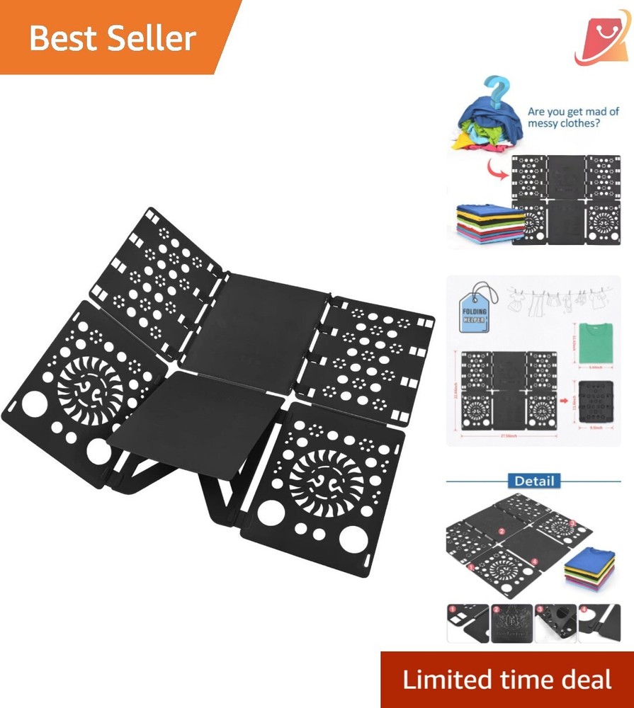 Shirt Folding Board Plastic Laundry Folder for T-Shirts Clothes Storage