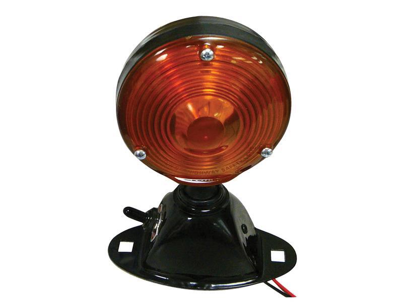 Universal 12V Light Assembly Flasher w/ Switch - Amber/Amber - Adjustable