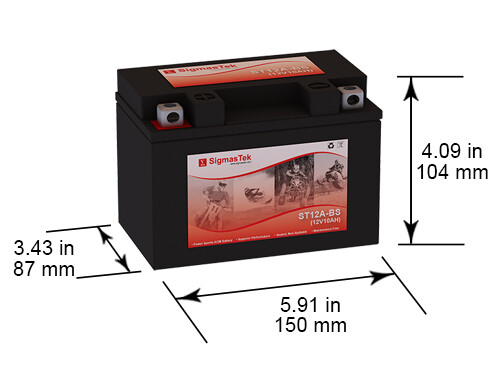 Power Sonic PTX12ABS-FS Battery Replacement (175CCA)
