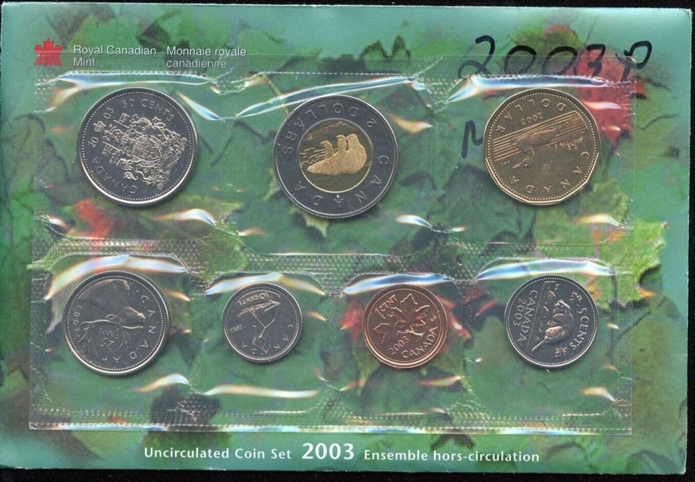 2003 Canada Uncirculated Prooflike Set - Original Envelope and COA