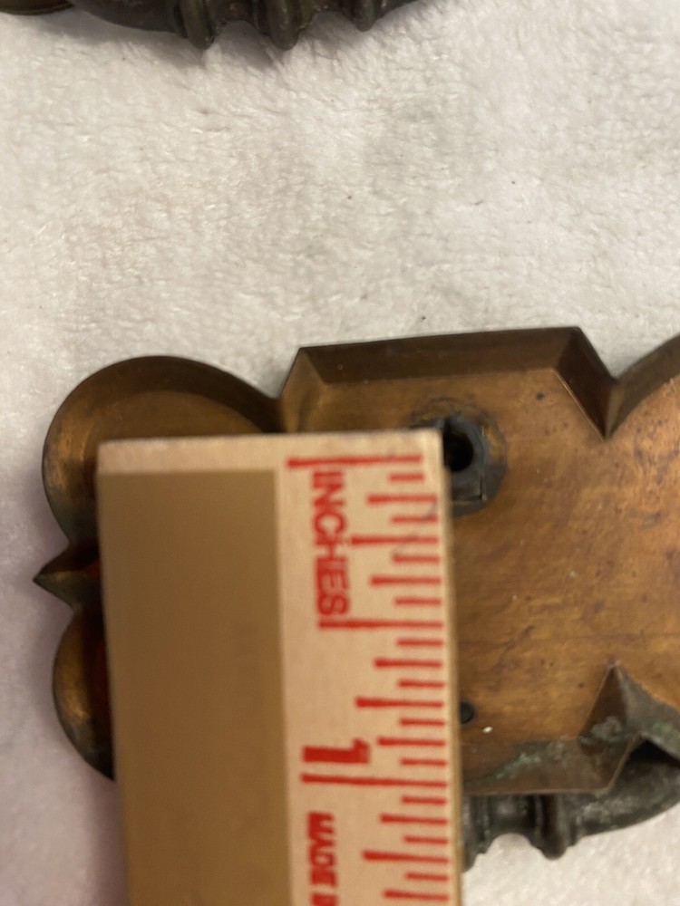 Brass Drawer Pull Cabinet Ring Pull Set of 5 Door Knocker Style Vintage