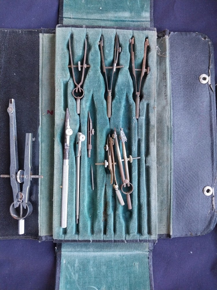 Vintage Tower Germany Drafting Engineering Set w/Case #607.51051