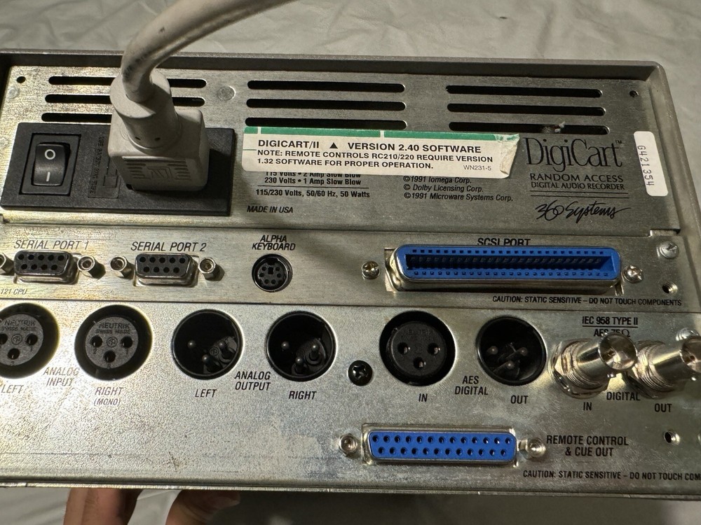 360 SYSTEM DIGICART/II DIGITAL AUDIO RECORDER COMPLETE