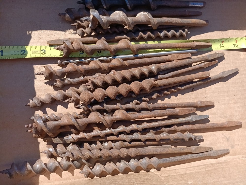 Vintage Large Drill Bits Lot