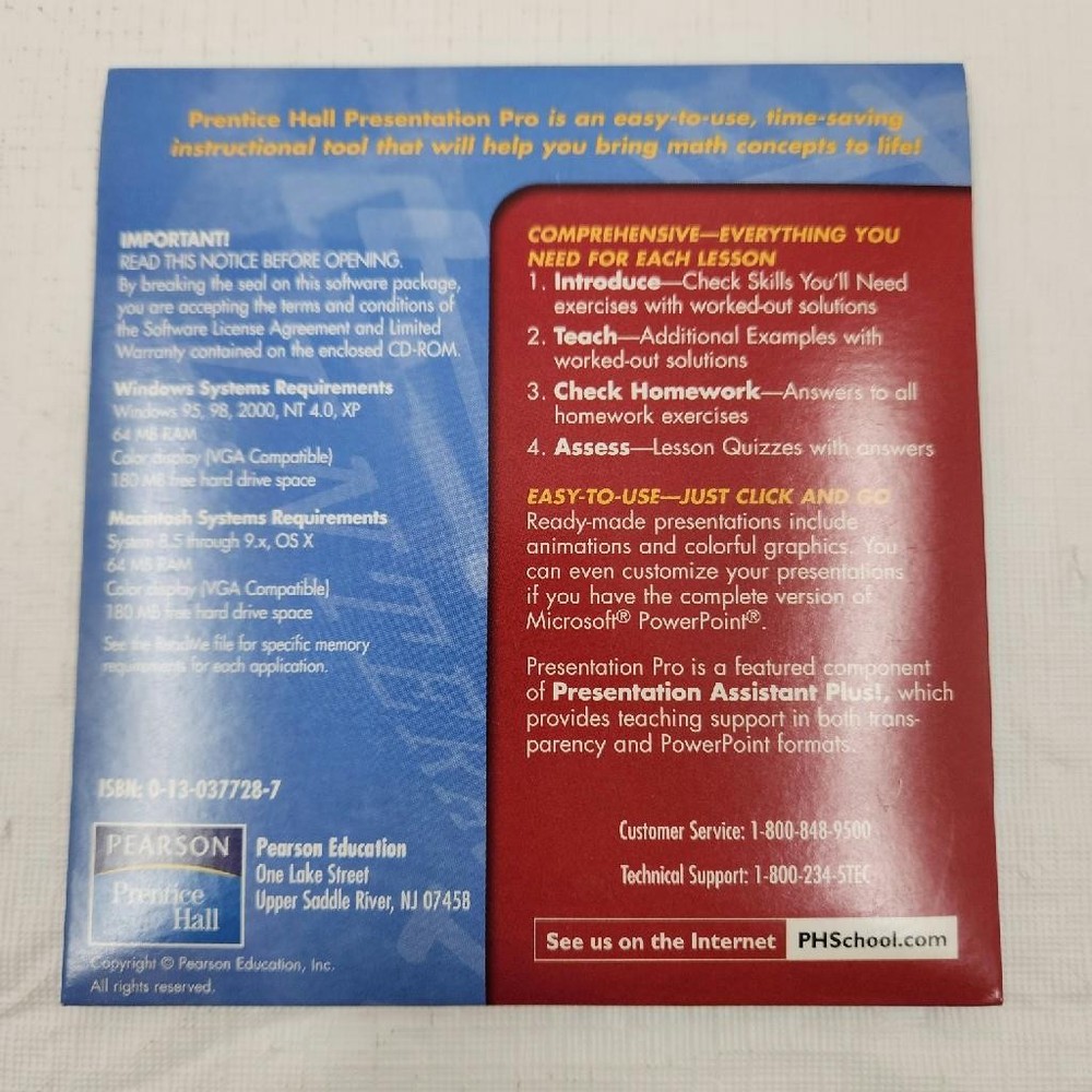 Prentice Hall Presentation Pro Mathematics Course 3 CD-ROM