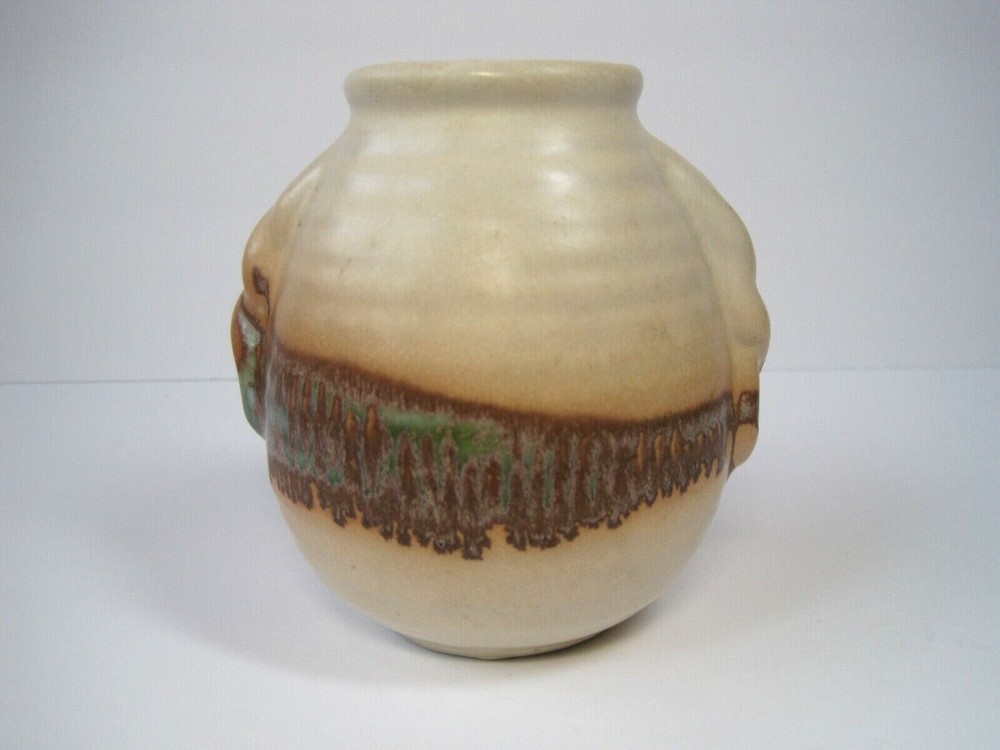 Vintage Ceramic  Drip Glazed Vase  4.5" Tall