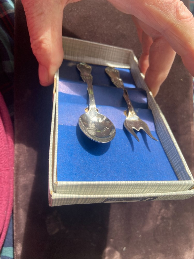 JANSSONS NYSILVER BOXED SPOON & FORK LIDKOPING SWEDEN