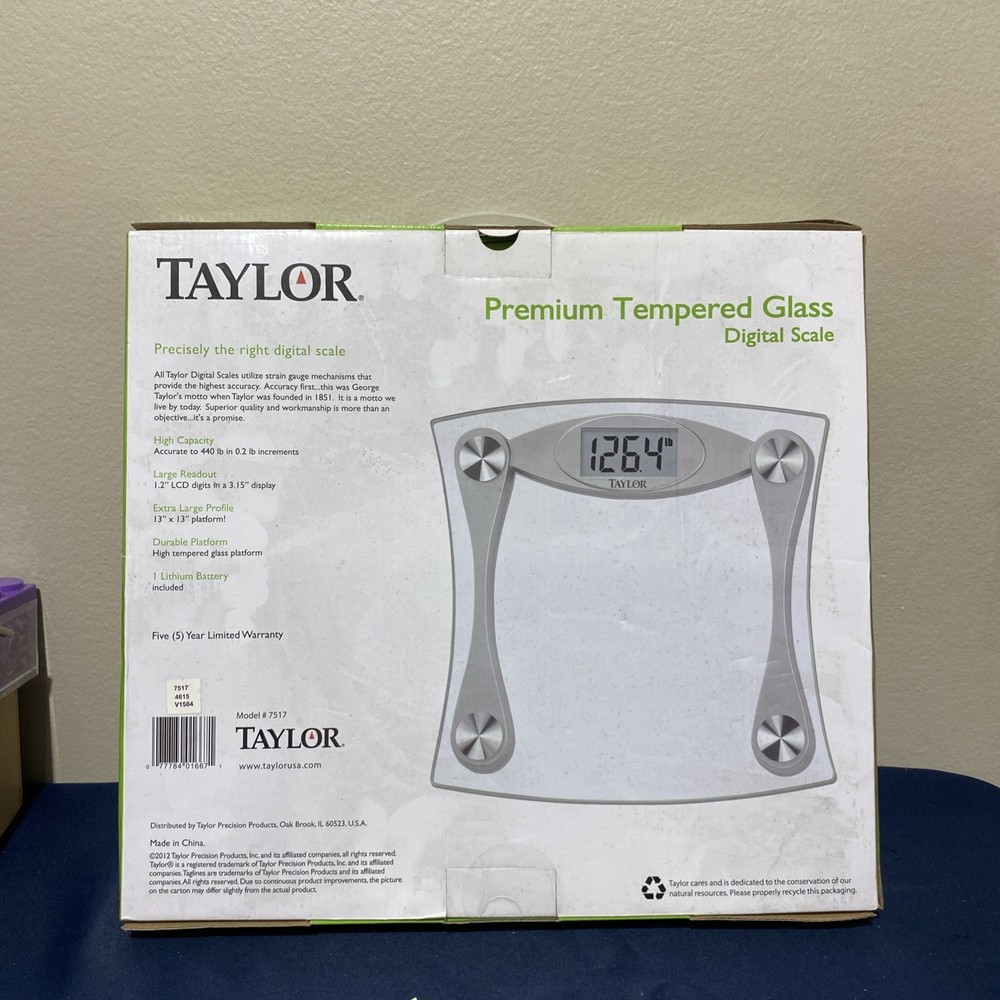 Taylor 400 lb Digital Bathroom Scale Clear