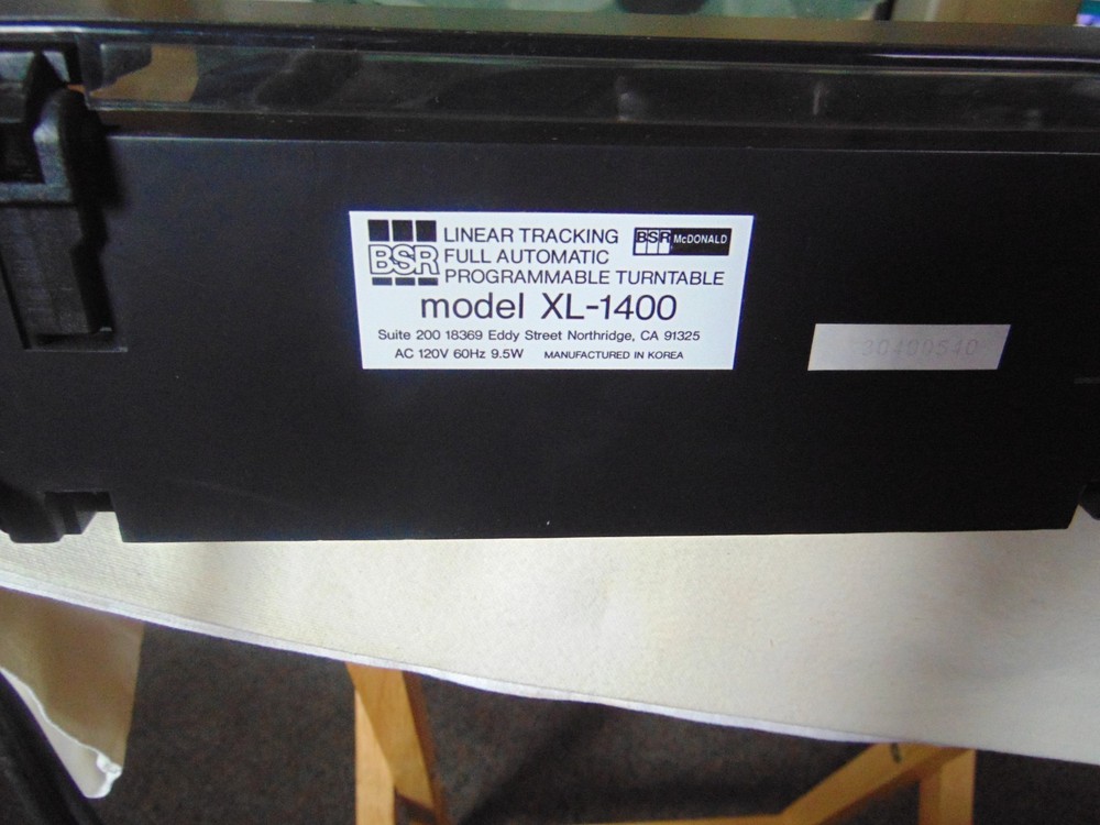Vintage BSR XL-1400 Programmable Linear Tracking Turntable, Tested