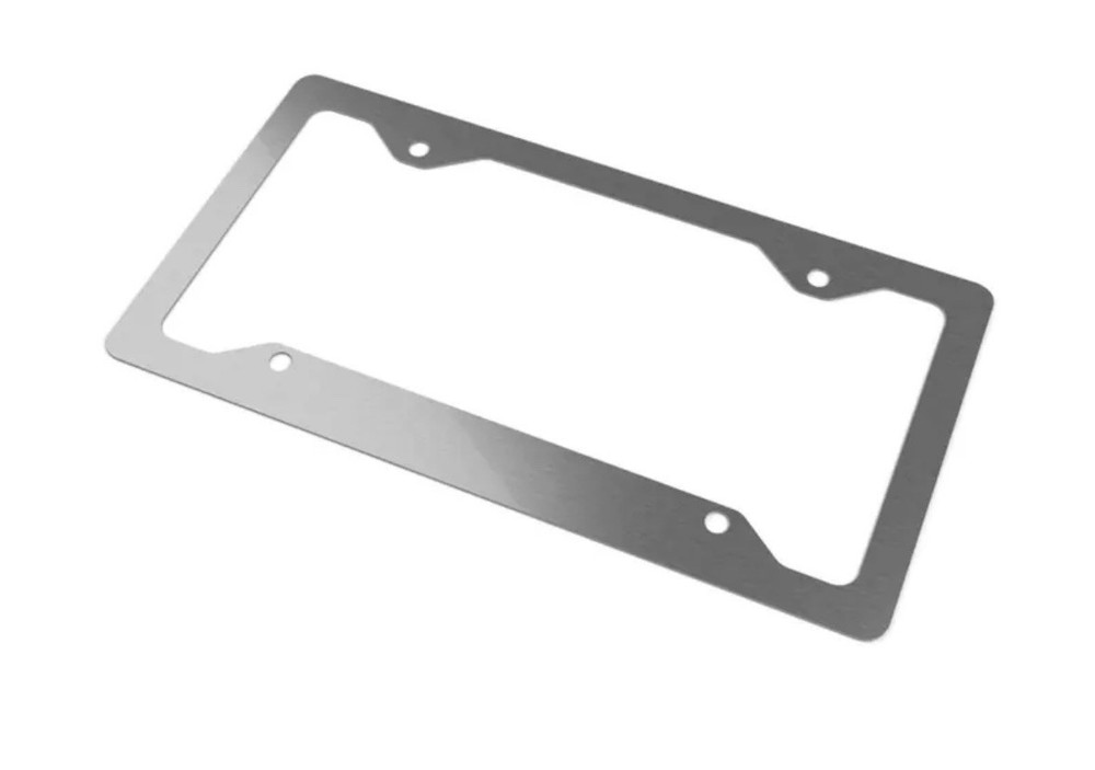 Grateful Dead Logo White Aluminum License Plate Frame