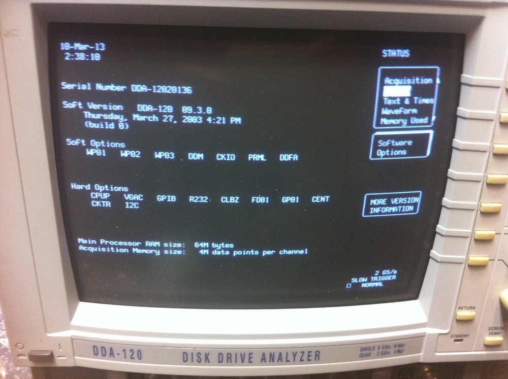 LeCroy DDA-120 Disk Drive Analyzer. Color Oscilloscope