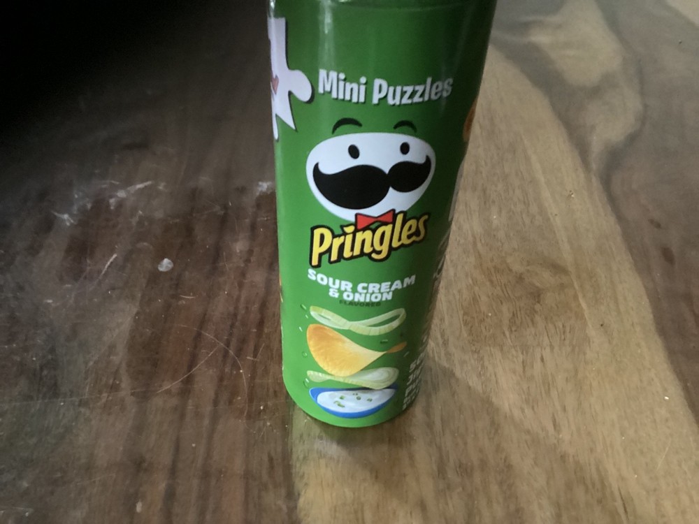 Pringles Chips Sour Cream & Onion Mini Puzzle. Christmas Tree. Complete