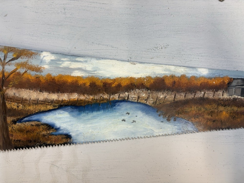 Hand Painted Saw
