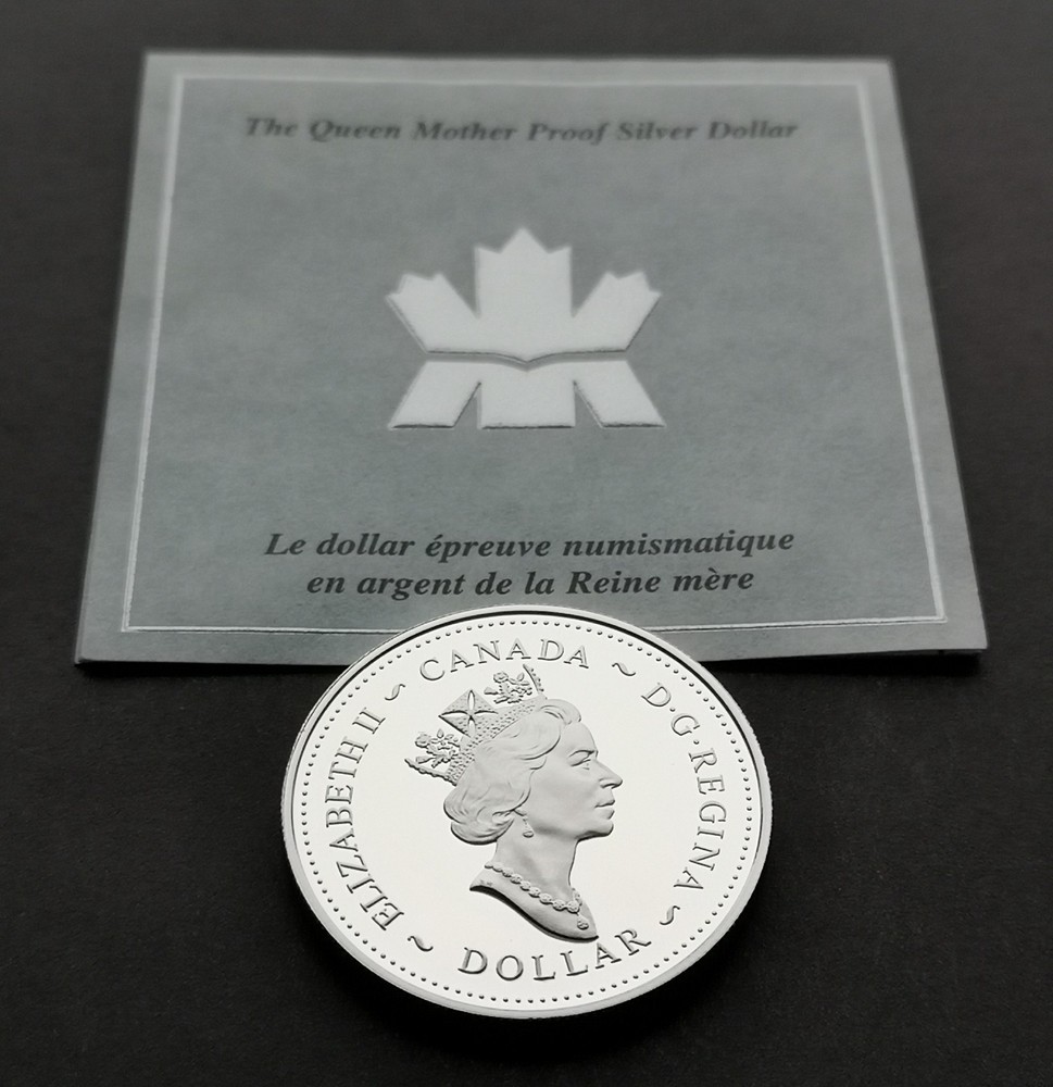 ***CANADA 2002 PROOF SILVER DOLLAR *** THE QUEEN MOTHER ***