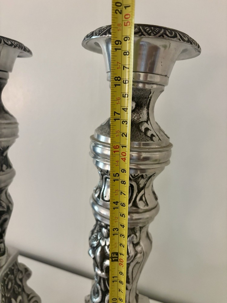 FRENCH POLISH SILVER Plated. CANDLESTICK. STUNNING! PAIR